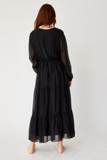 Tiered Silk Dress (Two Colors) - Jacqueline B Clothing