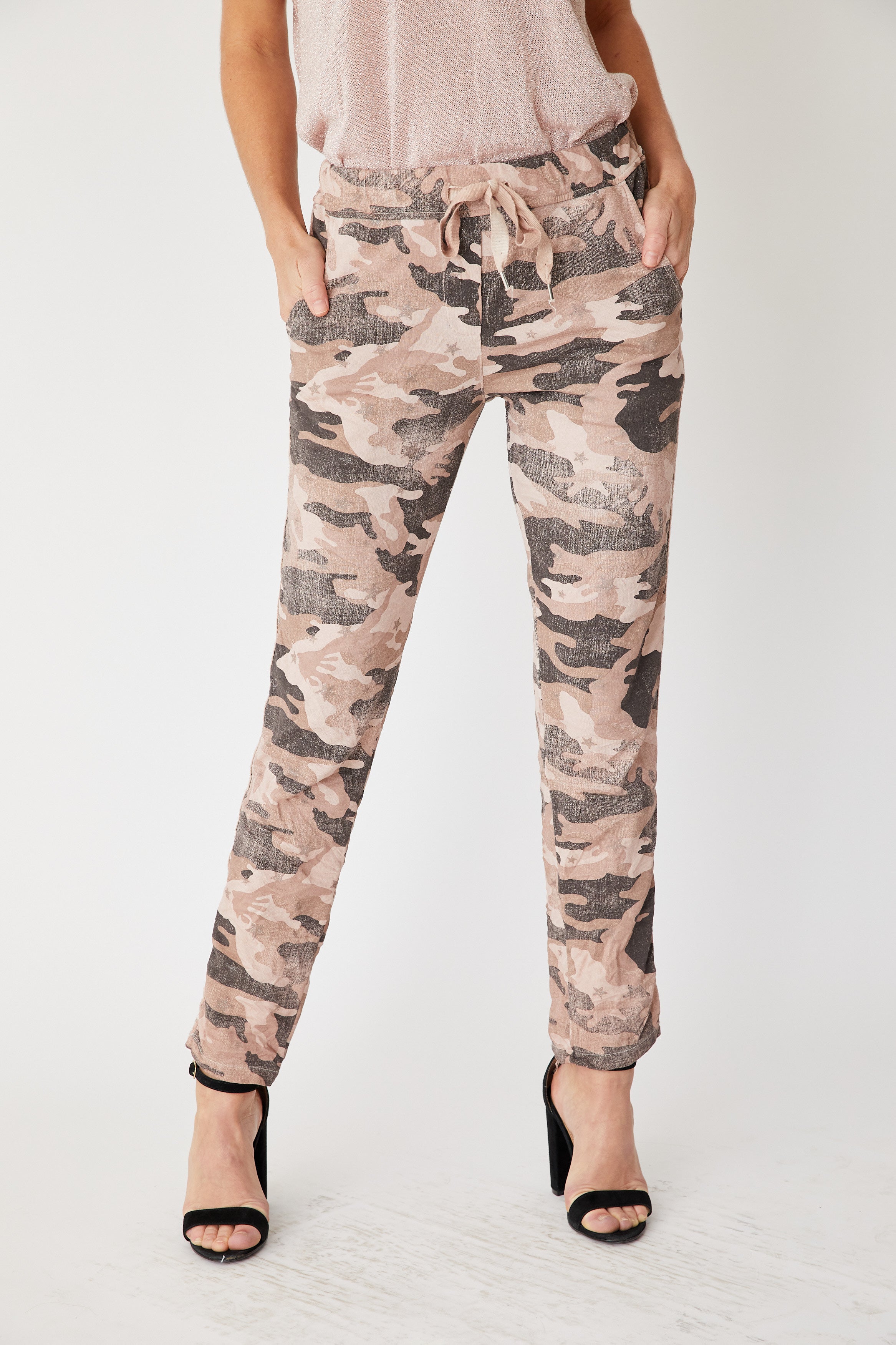 Butterfly & Floral Embroidered Camo Pants – KIC NYC