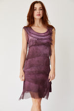 Short Layered Silk Dress (Six Colors) - Jacqueline B Clothing