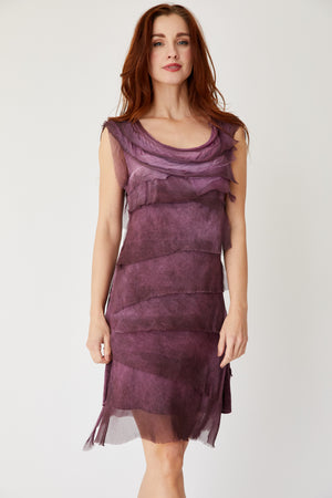 silk dress 16 Women's Yen Layered High Neck Floss Silk Ankle Length Dress XS/S/M/L/XL Nude/Blue/Black MEAN BLVD Maroon / S