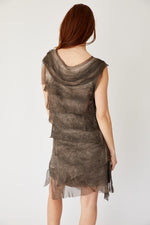 Short Layered Silk Dress (Six Colors) - Jacqueline B Clothing