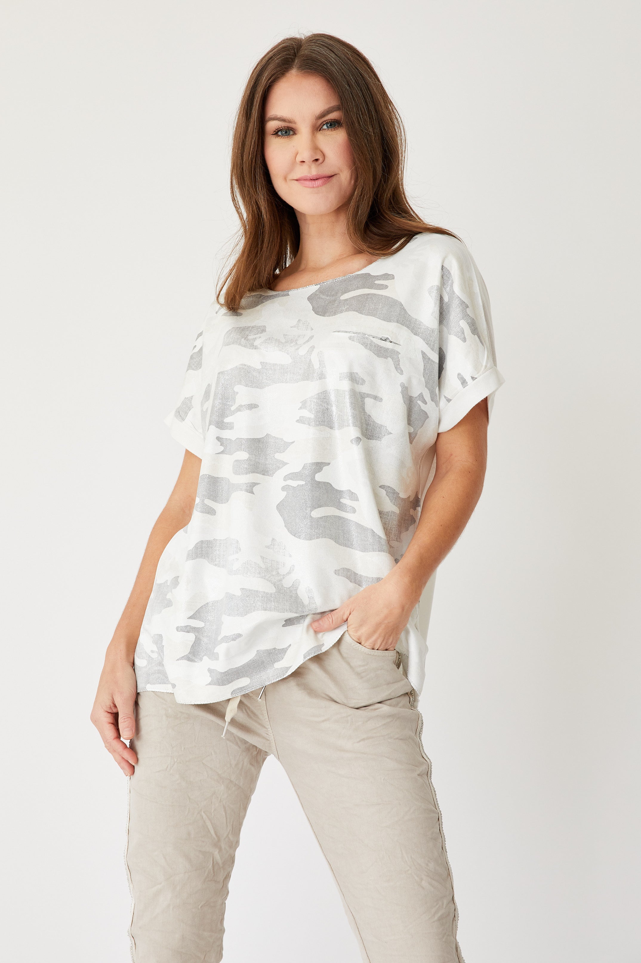 Sueded Camo T Shirt