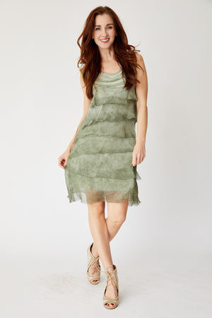 Tempo paris best sale silk tiered dress