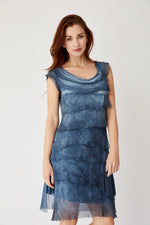 Short Layered Silk Dress (Six Colors) - Jacqueline B Clothing