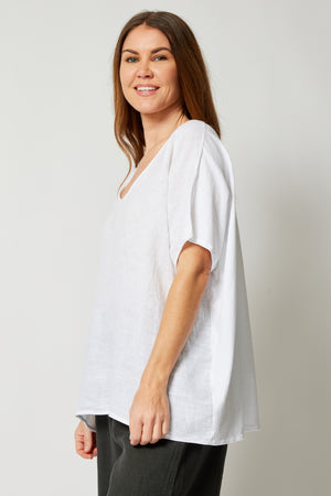 Oversized Linen Tee Shirt