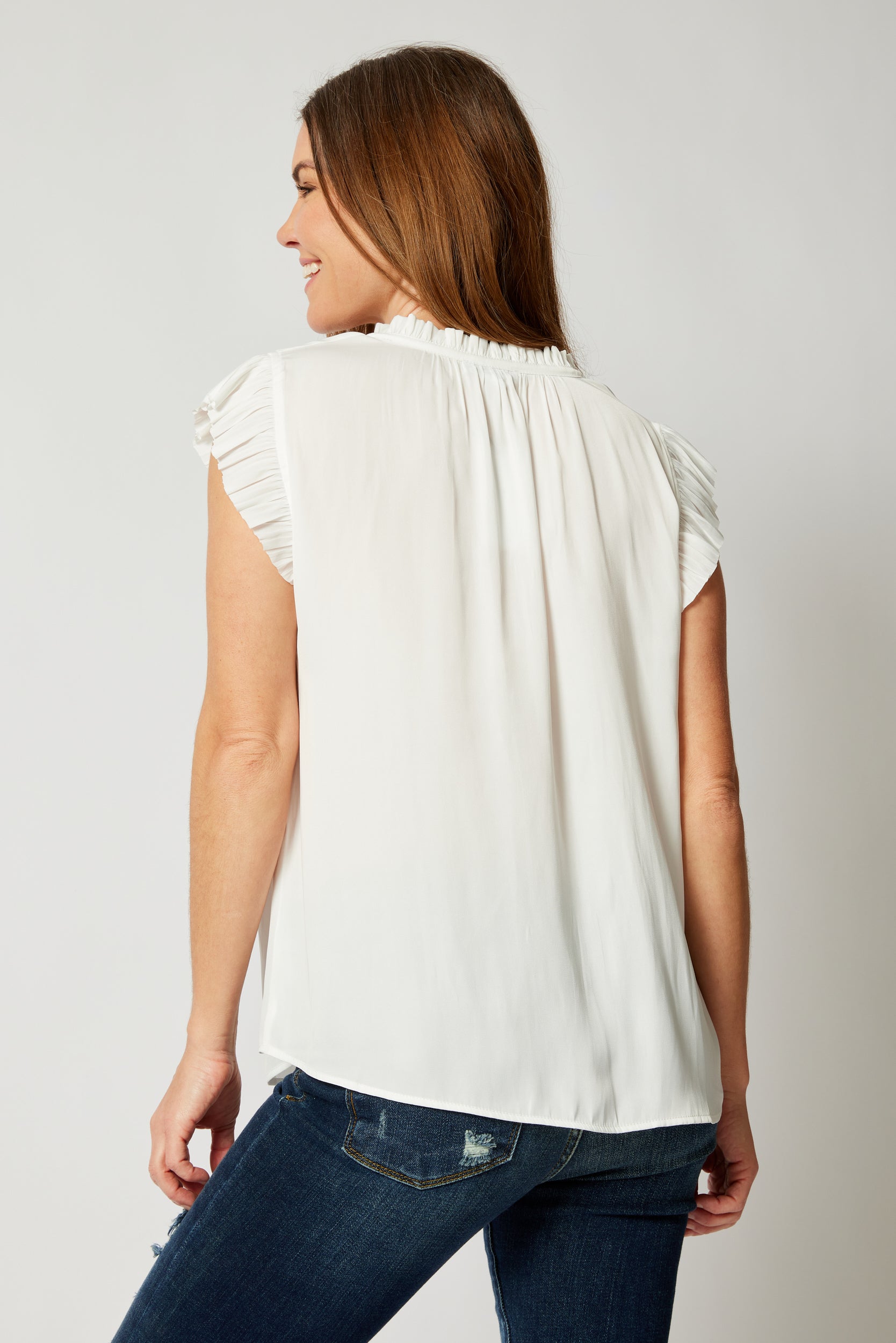 Pleated Sleeve Blouse