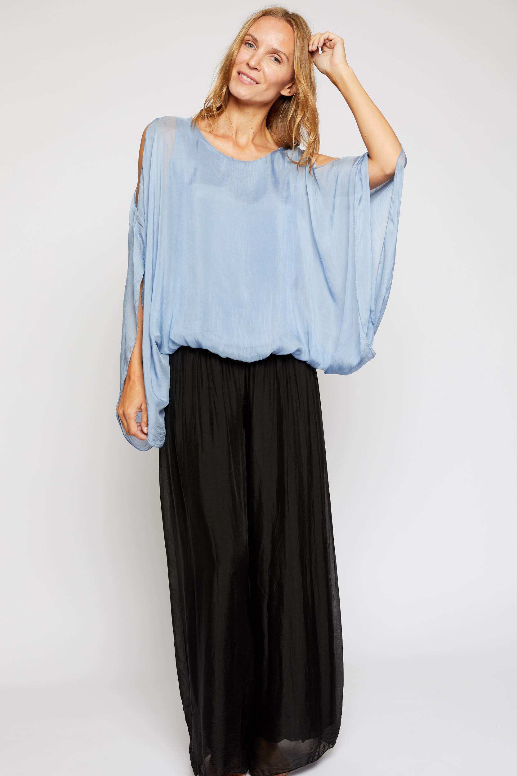 Italian Silk Cold Should Top - Jacqueline B Clothing