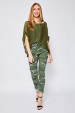 Super Stretch Studded Camo Pants - Jacqueline B Clothing