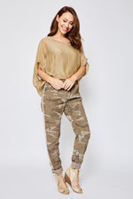 Super Stretch Studded Camo Pants - Jacqueline B Clothing