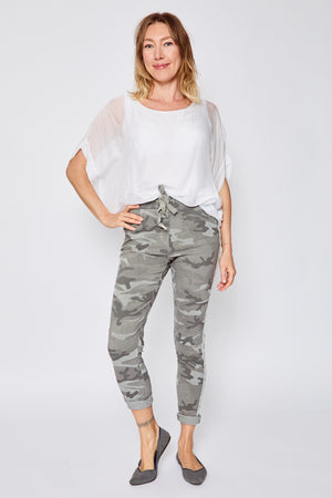Super Stretch Studded Camo Pants - Jacqueline B Clothing