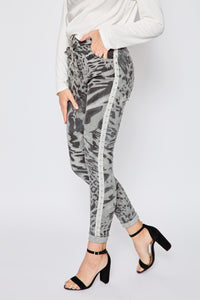 Animal Pattern Super Stretch Pants - Jacqueline B Clothing