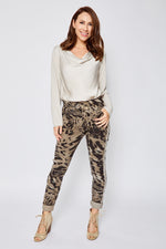 Animal Pattern Super Stretch Pants - Jacqueline B Clothing