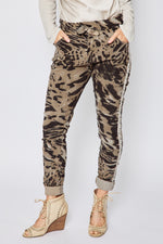 Animal Pattern Super Stretch Pants - Jacqueline B Clothing