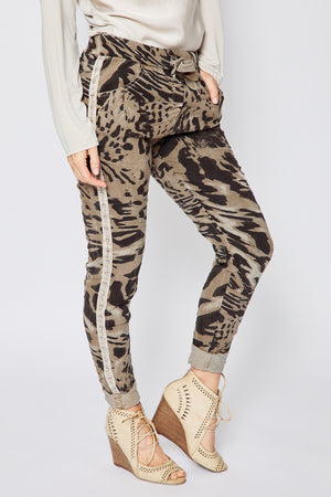 Animal Pattern Super Stretch Pants - Jacqueline B Clothing