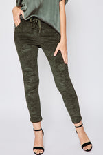 Stretch Corduroy Studded Pants (Two Colors) - Jacqueline B Clothing