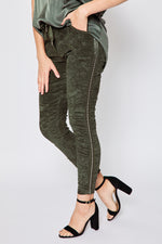 Stretch Corduroy Studded Pants (Two Colors) - Jacqueline B Clothing