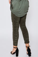 Stretch Corduroy Studded Pants (Two Colors) - Jacqueline B Clothing
