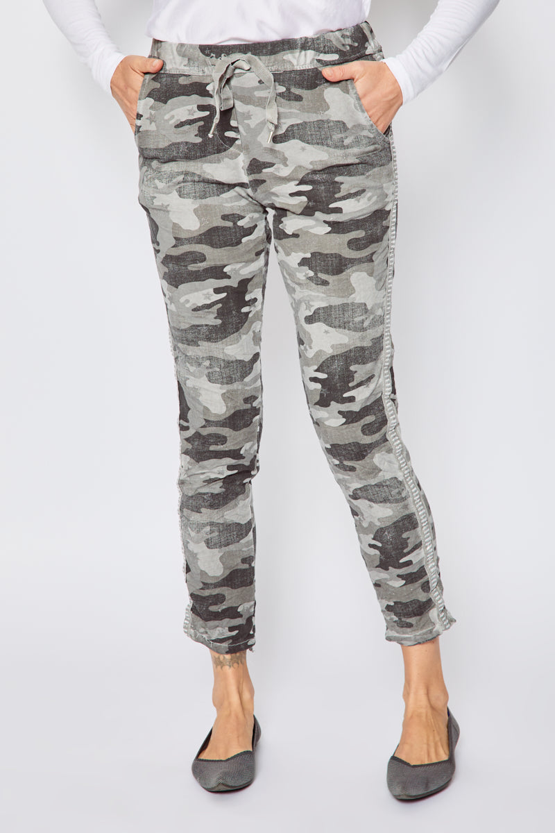 Soft Camo Pants w/ Mini Stars - Jacqueline B Clothing