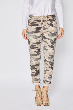 Soft Camo Pants w/ Mini Stars - Jacqueline B Clothing