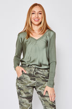 Long Sleeve Fitted V Neck (Three Colors) - Jacqueline B Clothing
