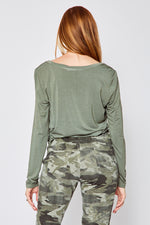 Long Sleeve Fitted V Neck (Three Colors) - Jacqueline B Clothing