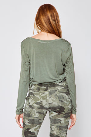 Long Sleeve Fitted V Neck (Three Colors) - Jacqueline B Clothing