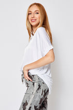 Oversized V Neck Satin Top (Ten Colors) - Jacqueline B Clothing