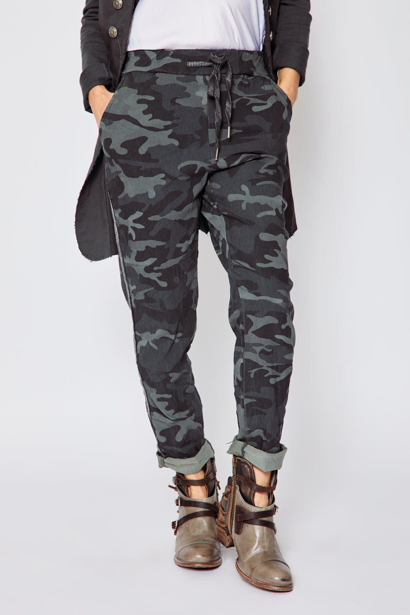 D Style Silver Stripe Camo Pants (Five Colors) - Jacqueline B Clothing