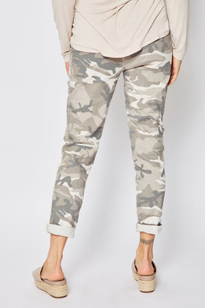 D Style Silver Stripe Camo Pants (Five Colors) - Jacqueline B Clothing