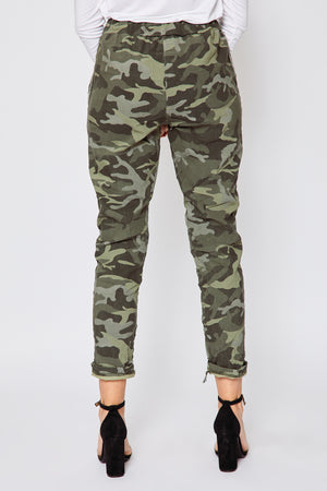 D Style Silver Stripe Camo Pants (Five Colors) - Jacqueline B Clothing