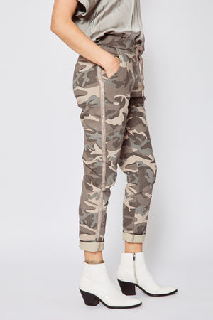 D Style Silver Stripe Camo Pants (Five Colors) - Jacqueline B Clothing