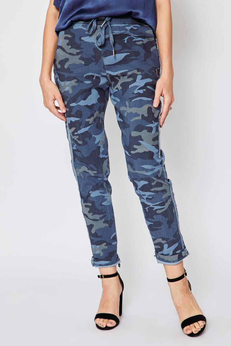 D Style Silver Stripe Camo Pants (Five Colors) – Jacqueline B Clothing