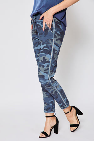 D Style Silver Stripe Camo Pants (Five Colors) - Jacqueline B Clothing