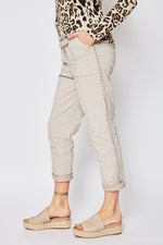 Studded Solid Pants (Three Colors) - Jacqueline B Clothing