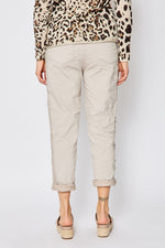 Studded Solid Pants (Three Colors) - Jacqueline B Clothing