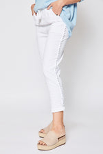 Studded Solid Pants (Three Colors) - Jacqueline B Clothing