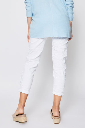 Studded Solid Pants (Three Colors) - Jacqueline B Clothing