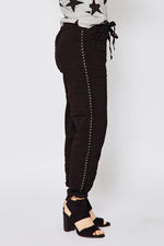Studded Solid Pants (Three Colors) - Jacqueline B Clothing