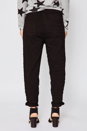 Studded Solid Pants (Three Colors) - Jacqueline B Clothing