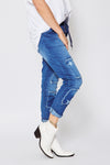 Denim Patch Pants - Jacqueline B Clothing