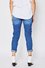 Denim Patch Pants - Jacqueline B Clothing