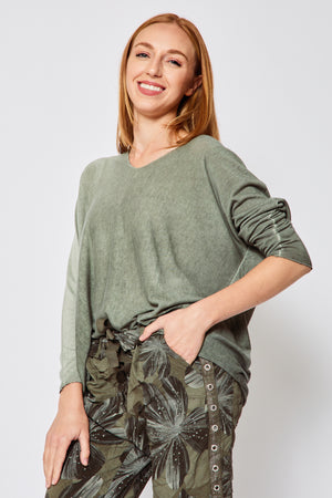 Ombre Long Sleeve Top (Three Colors) - Jacqueline B Clothing