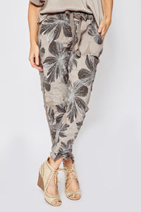 Floral Italian Super Stretch Pants (Three Colors) - Jacqueline B Clothing