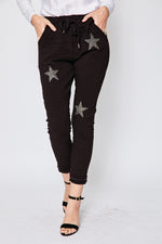 Embellished Star Stretch Pants (Four Colors) - Jacqueline B Clothing