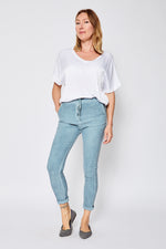 Skinny Solid Stretch Pants (Five Colors) - Jacqueline B Clothing