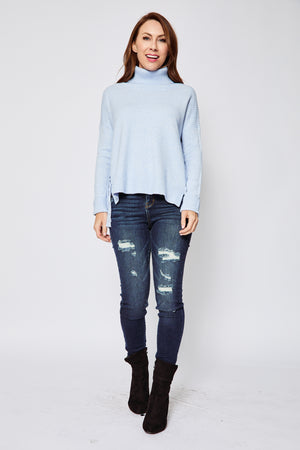 Turtleneck Fringe Sweater (Six Colors) - Jacqueline B Clothing