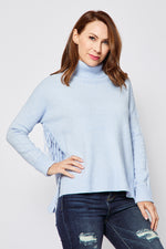 Turtleneck Fringe Sweater (Six Colors) - Jacqueline B Clothing