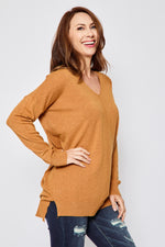 V-Neck Yummy Sweater - Jacqueline B Clothing