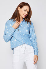 Lightweight Chambray Star Top - Jacqueline B Clothing