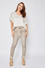 Skinny Solid Stretch Pants (Five Colors) - Jacqueline B Clothing